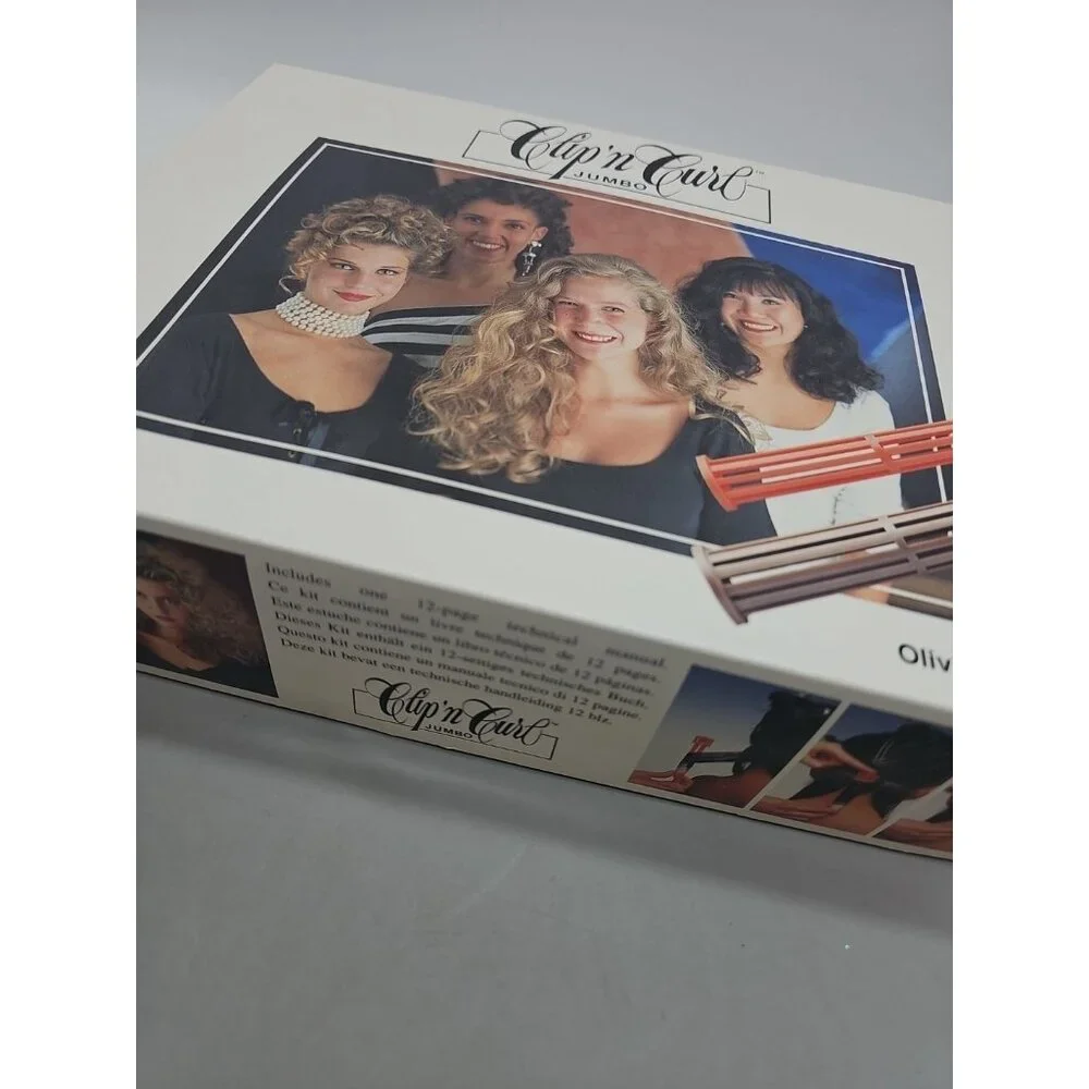 OLIVIA GARDEN Clip N Curl Jumbo & Spiral In Original‎ Box W/ Instructions Vtg